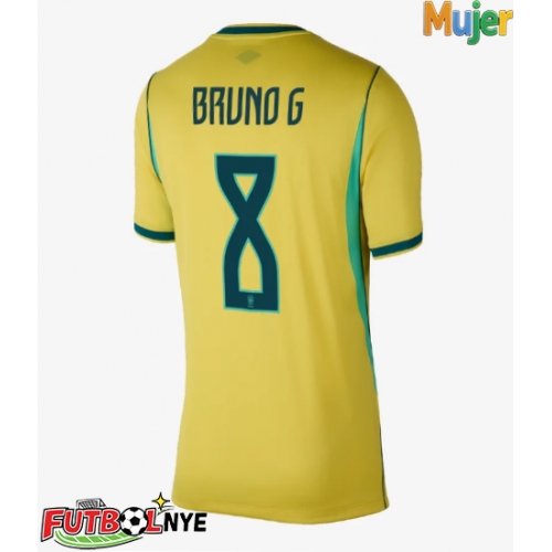 Camiseta Brasil Bruno Guimaraes #8 Primera Equipación para mujer Mundial 2026 manga corta